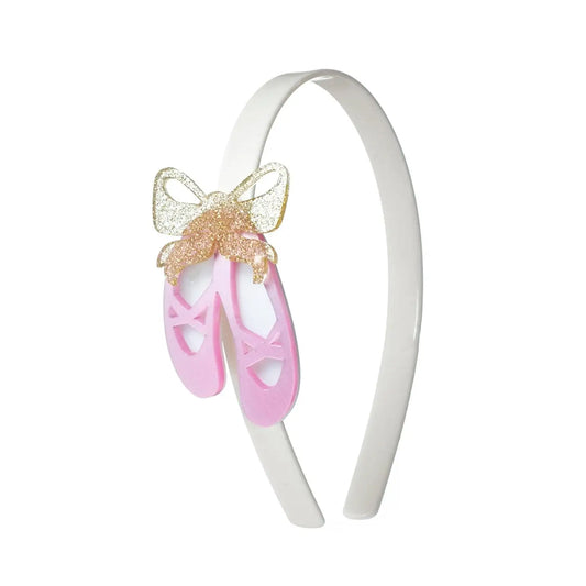 Lilies & Roses Ballet Slipper Satin Pink Headband