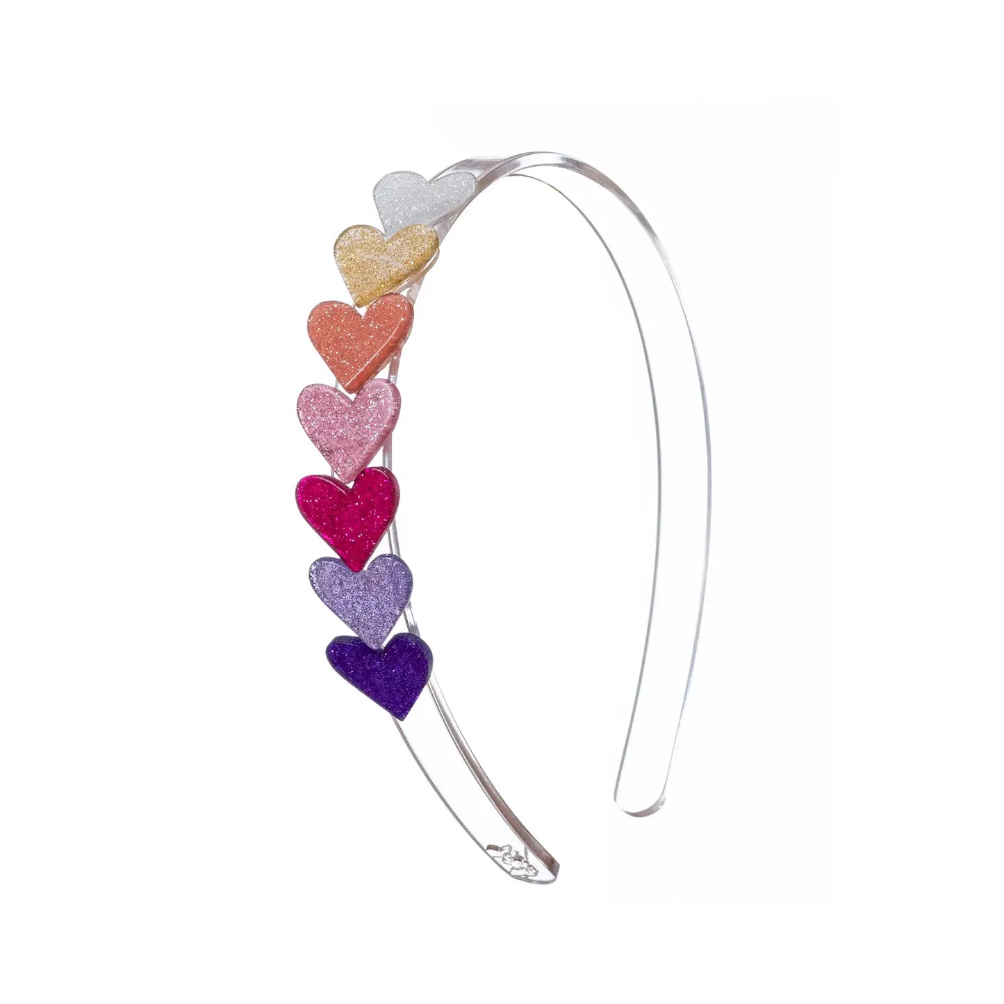 Centipede Heart Colorful Glitter Headband by Lilies & Roses