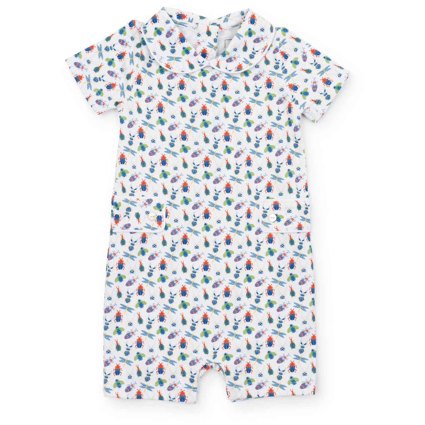 Lila and Hayes Henry Boys' Pima Cotton Shortall - Busy Bugs