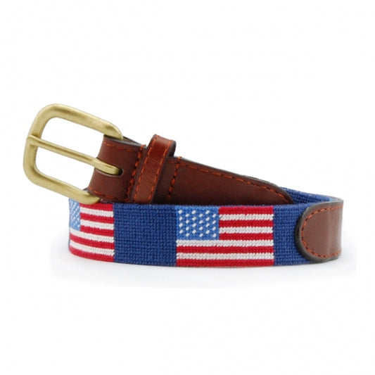 Smathers and Branson American Flag Children's Needlepoint Belt