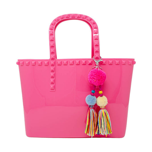 Jumbo Jelly Tote Bag - Hot Pink