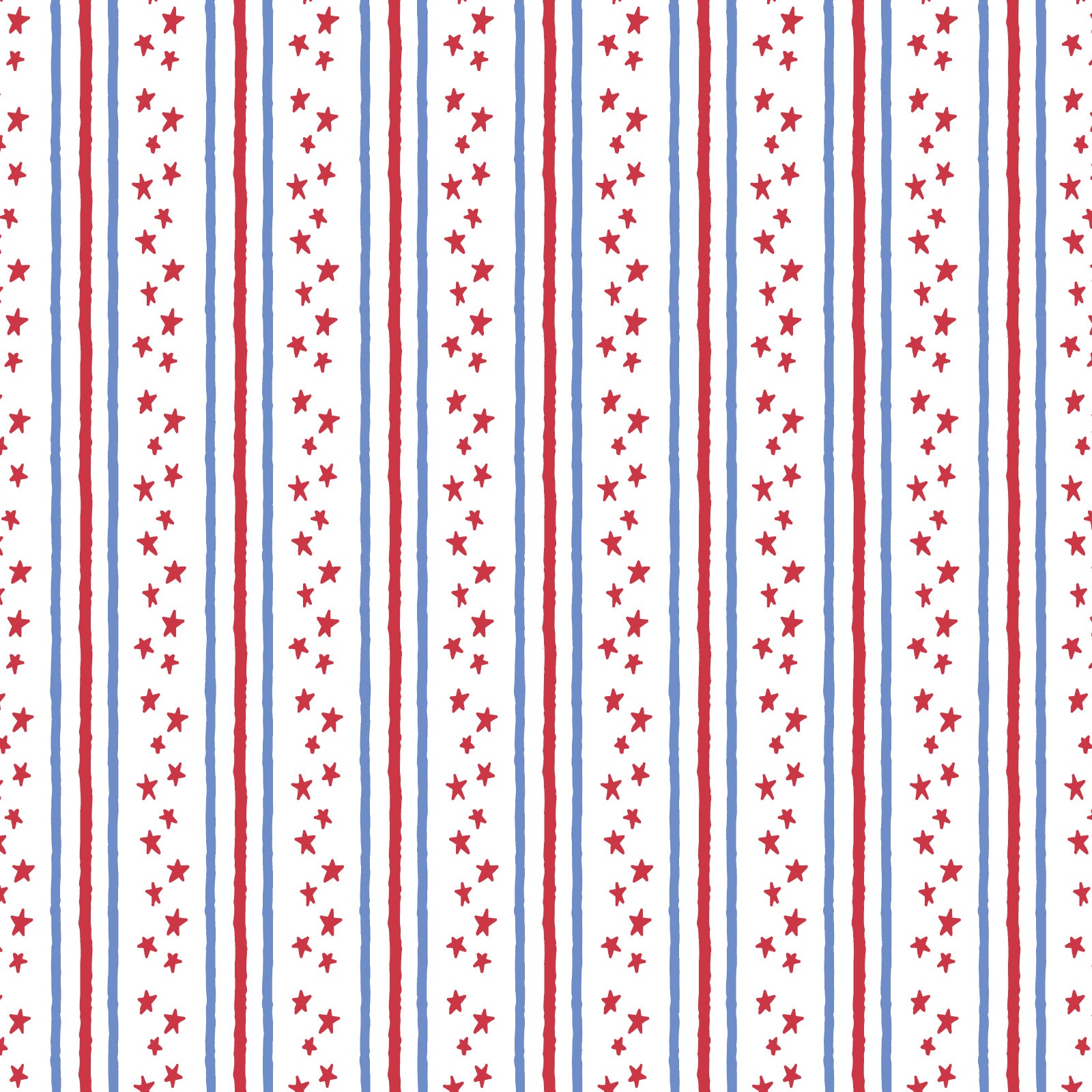 Lila and Hayes Eloise Girls' Pima Cotton Bubble - Stars and Stripes