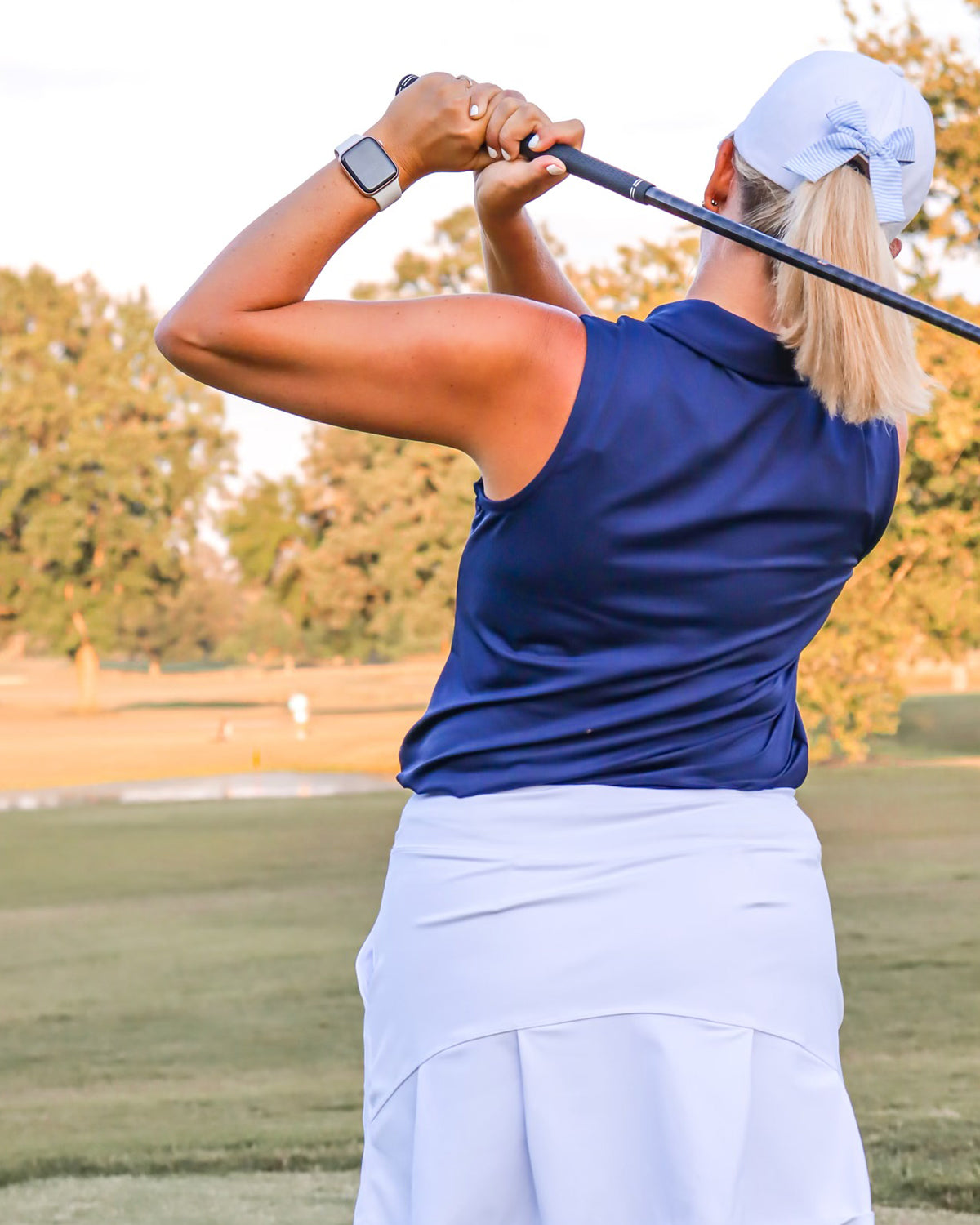 Customizable Bow Baseball Hat in Winnie White (Women)