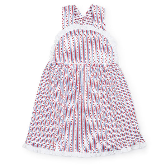 Lila and Hayes Eden Girls' Pima Cotton Dress - Stars and Stripes