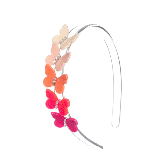 Multi Butterflies Pink Shades Headband