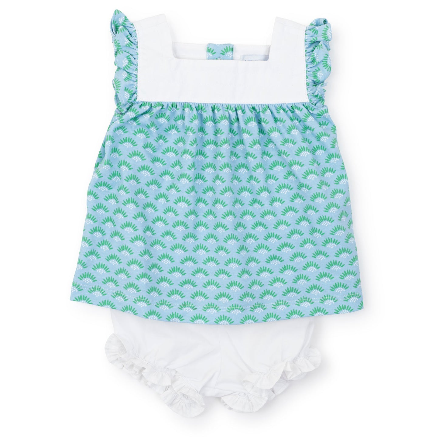 Lila and Hayes Annie Girls' Pima Cotton Bloomer Set - Cool Blooms
