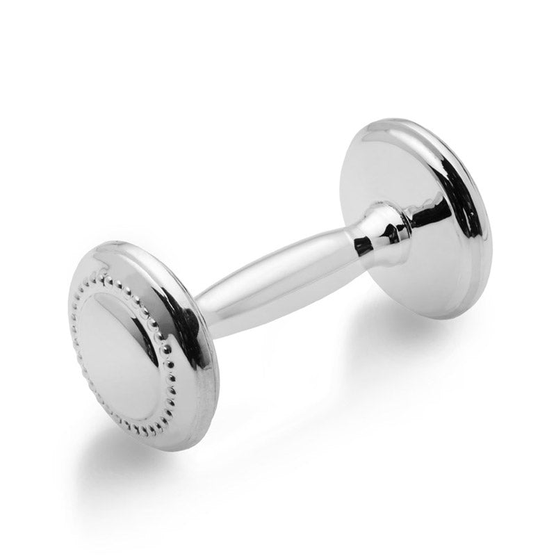 Empire Sterline Silver Beaded Dumbell Rattle