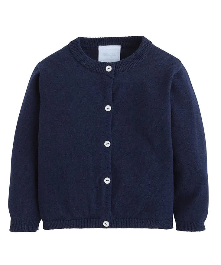 Little English Navy Essential Cardigan