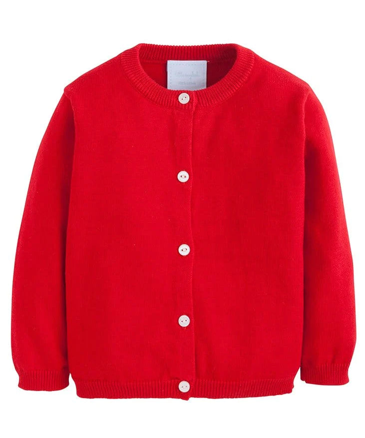 Little English Red Essential Cardigan