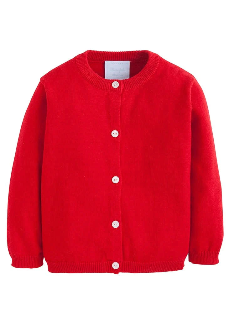 Little English Red Essential Cardigan