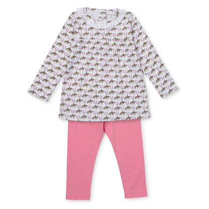 Lila and Hayes Ivy Set Girls' Pima Cotton Legging Set - Rodeo Cowgirl