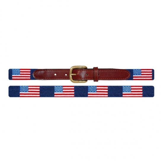 American Flag Children's Needlepoint Belt