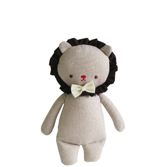 Alimrose Linen Mini Rattle - Lion