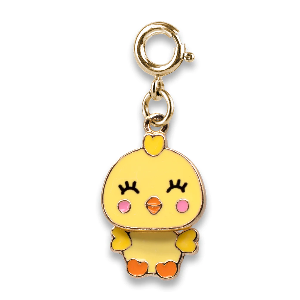 CHARM IT! Gold Swivel Chick Charm