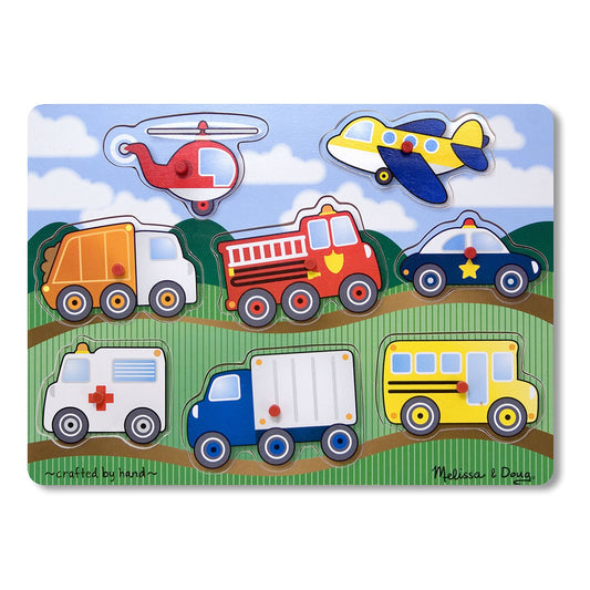 Melissa & Doug Vehicles Peg Puzzle