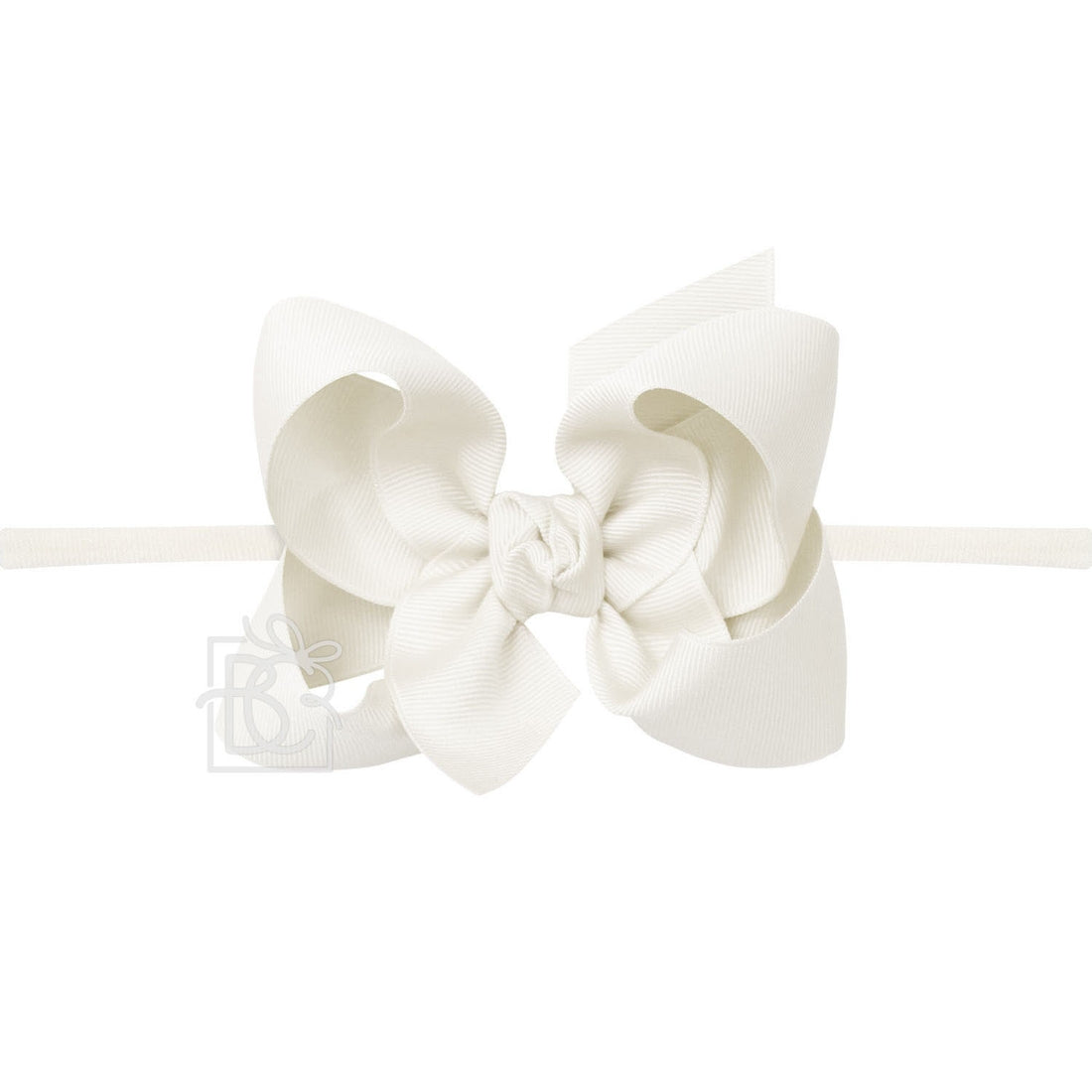 Beyond Creations Large Grosgrain Bow on Baby Headband