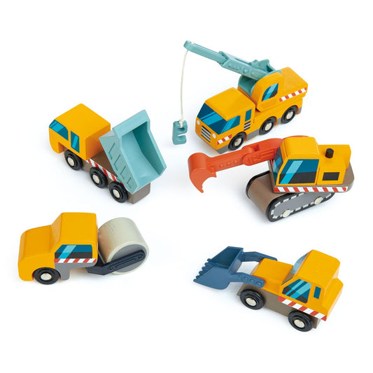 Tender Leaf Toys Wooden Construction Site Vehicles