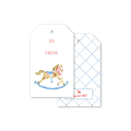Dogwood Hill Rocking Horse Gift Tags