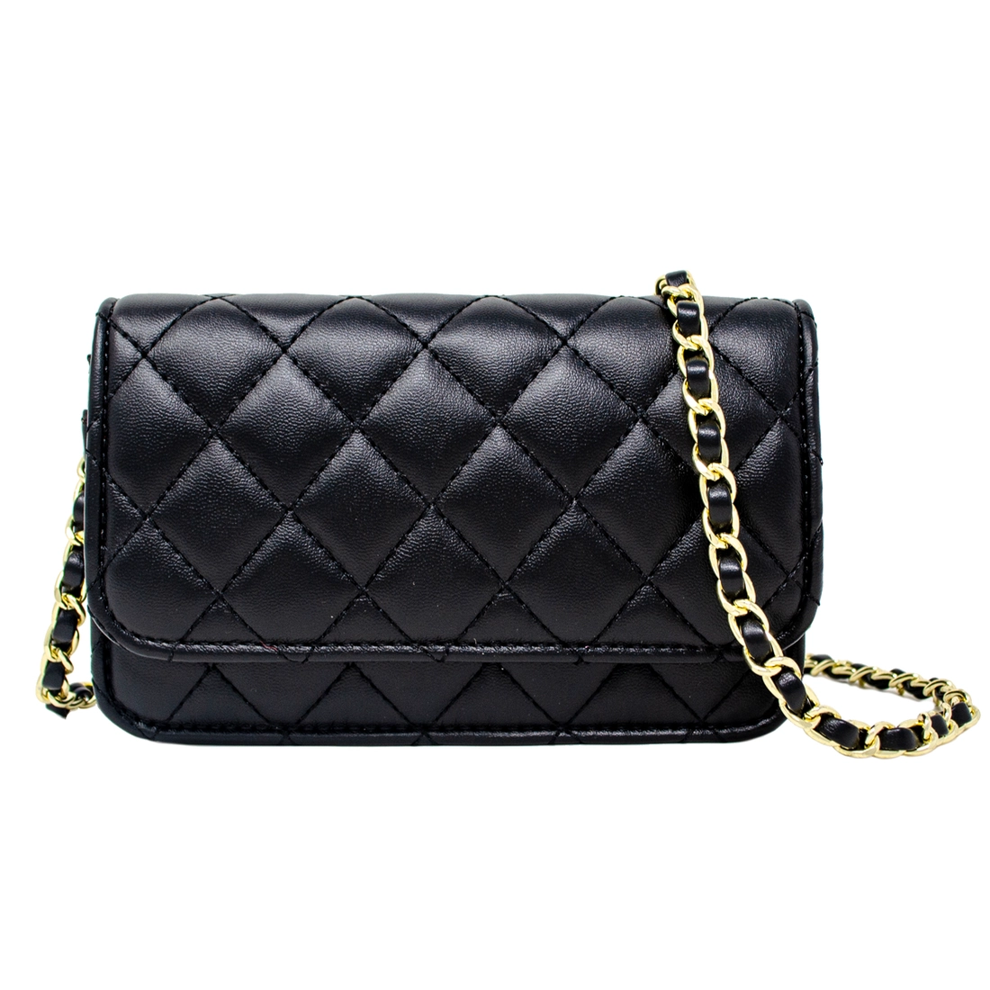 Classic Quilted Flap Bag - Black