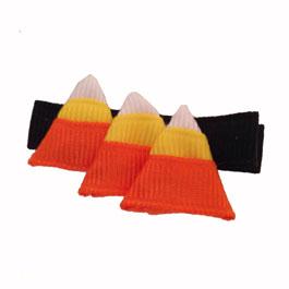 Ribbon Candy Corn Hair Clip Bows for Belles