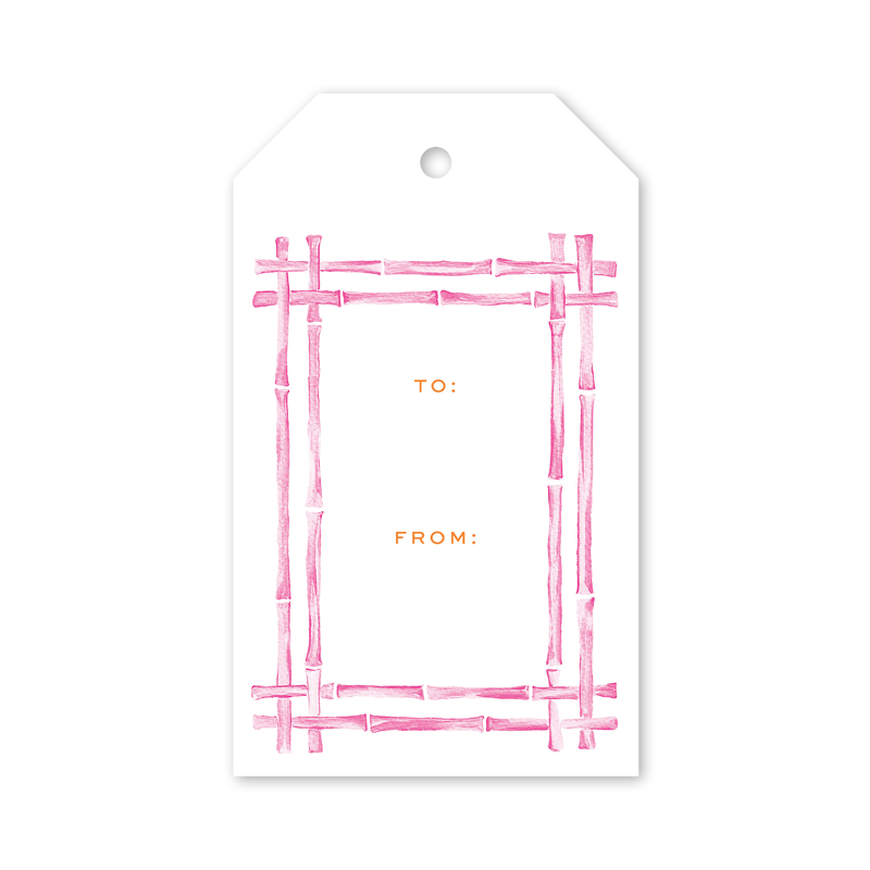 Bamboo Pink Gift Tags Dogwood Hill