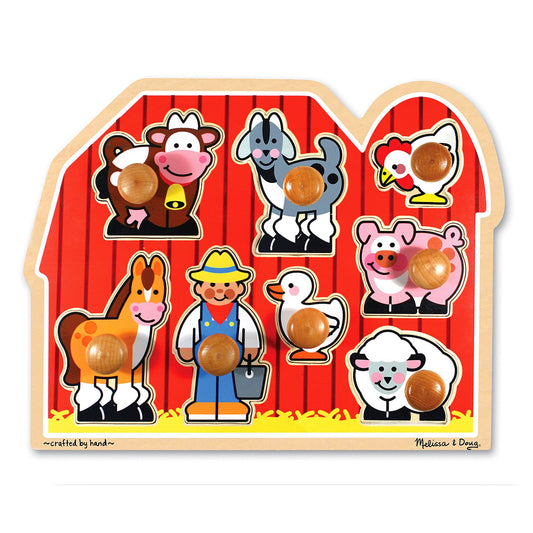 Deluxe Jumbo Knob Wooden Puzzle - Farm