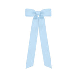 Wee Ones Mini Grosgrain Long Tail Bow - Millennium Blue