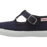 Navy Cienta T Strap Shoe