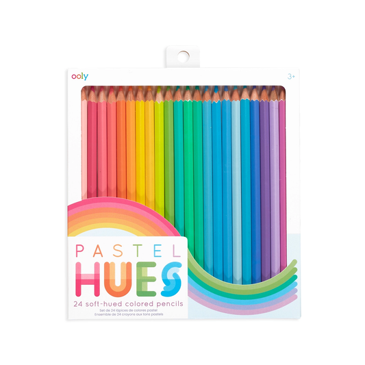 A set of 24 pastel hues colored pencils made by Ooly.