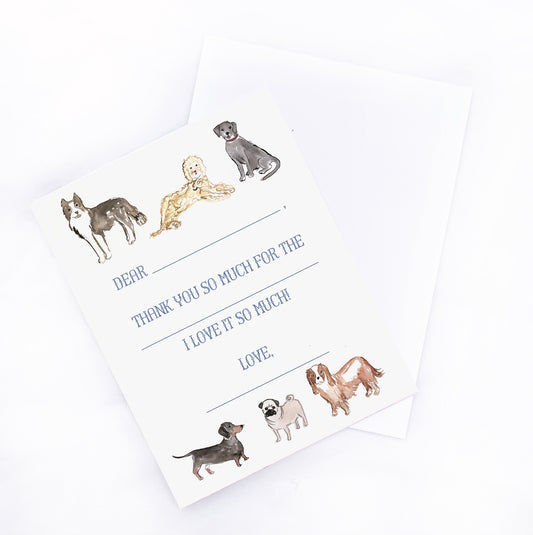 Puppy Dog Thank You Notecards Over the Moon