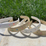 Rafia Headband with Stones