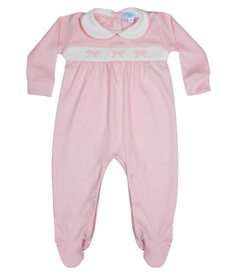 Nellapima Smocked Bows Footie