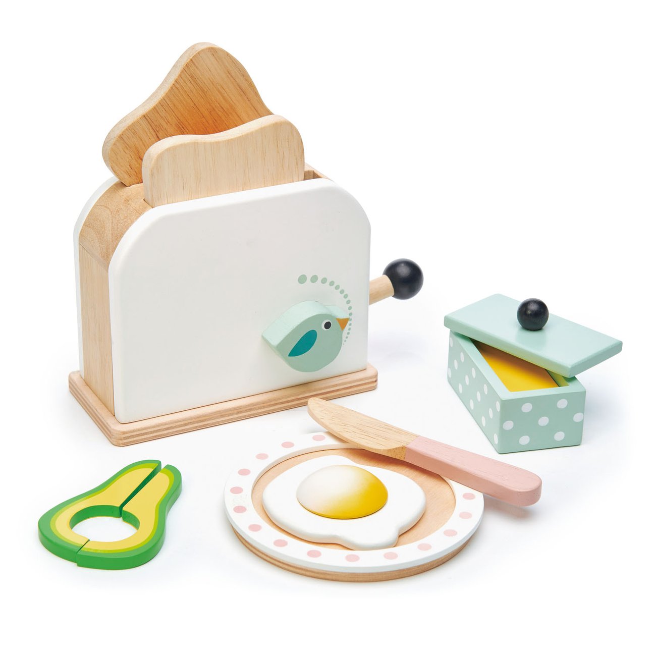 Breakfast Toaster Set Tender Leaf Toys pretend food