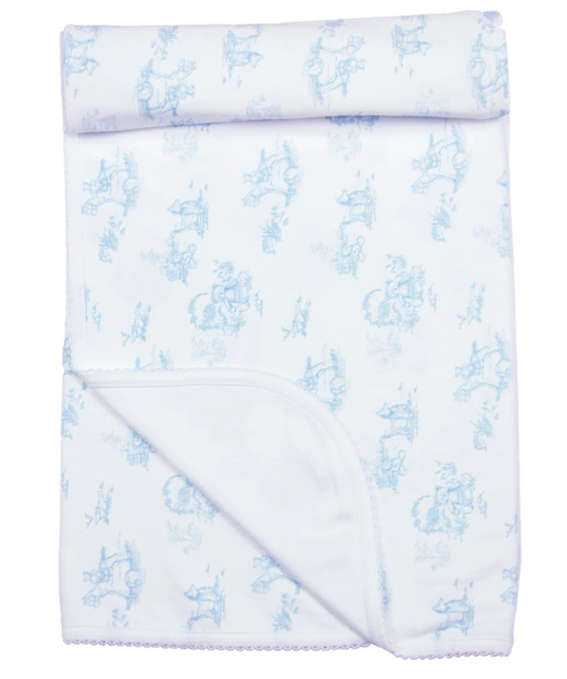 Nellapima Blue Toile Blanket