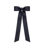 Wee Ones Grosgrain Navy Long Tail Bow