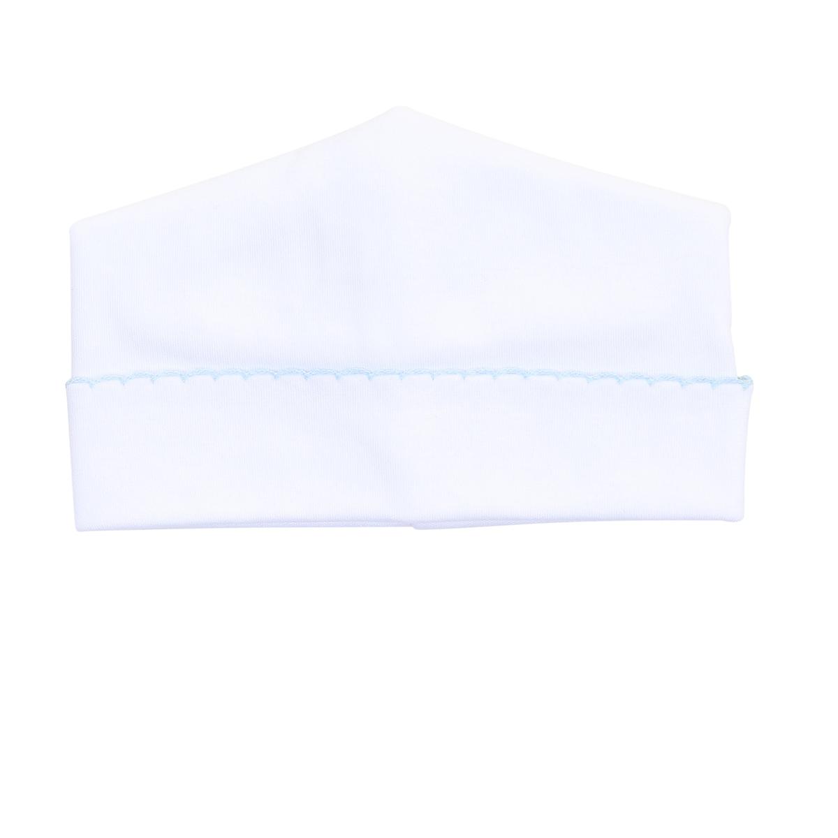 Magnolia Baby Essentials Hat - White with Light Blue