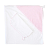 Pink Bubble Hooded Towel & Washcloth
