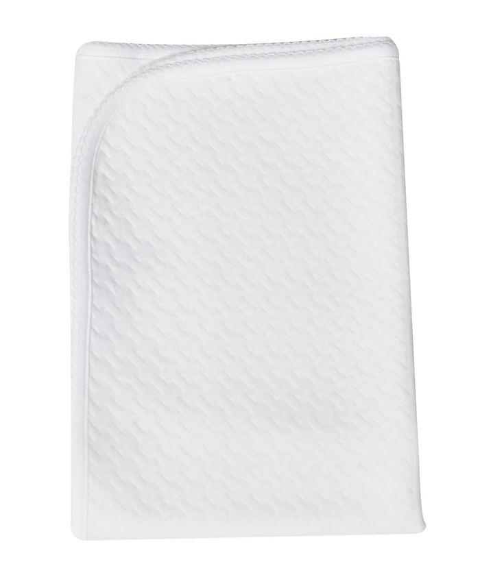 Nellapima Basketweave Baby Blanket - White Picot Trim