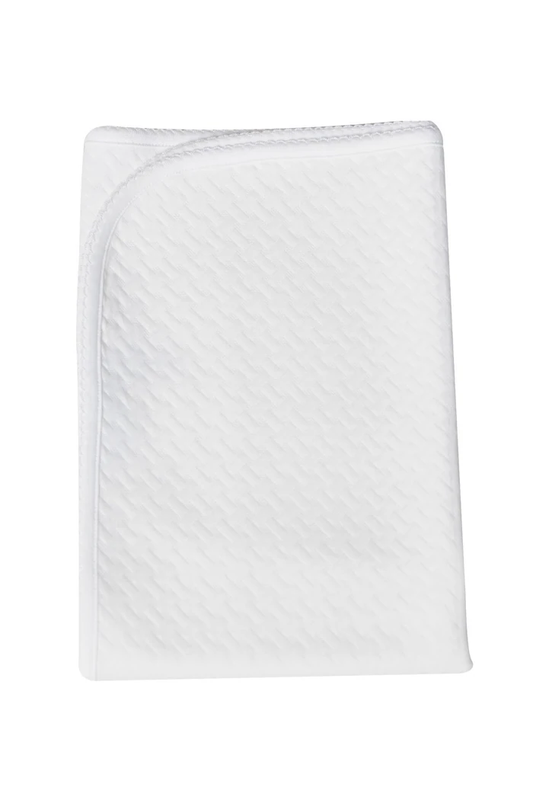Nellapima Basketweave Baby Blanket - White Picot Trim