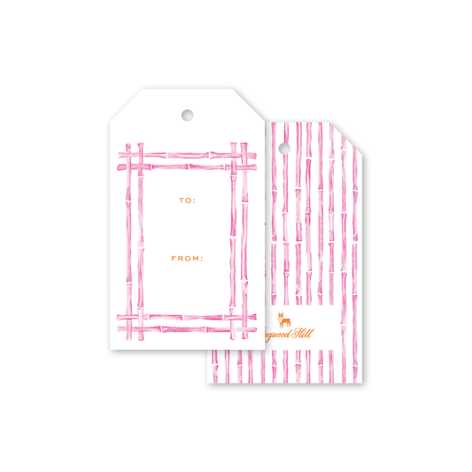 Dogwood Hill Bamboo Pink Gift Tags