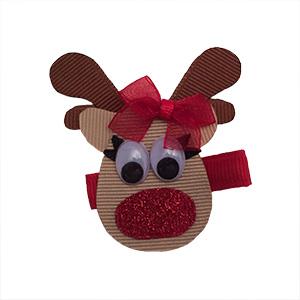 Bows for Belles Reindeer Face Hair Clip