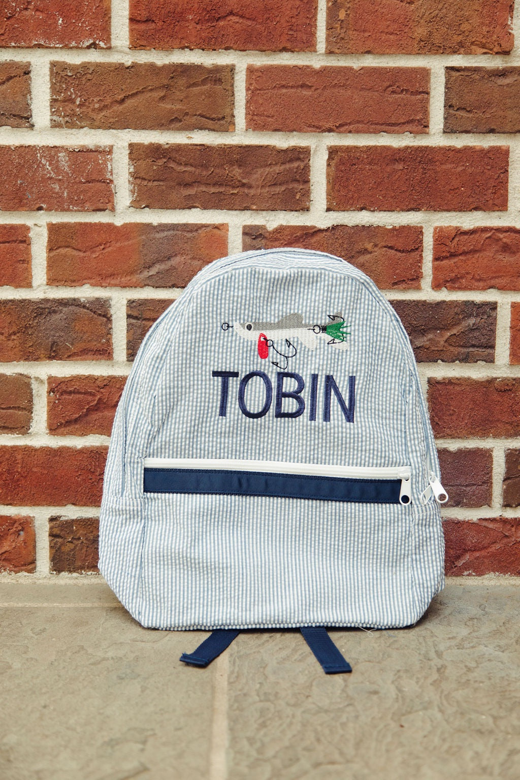 oh mint navy backpack fishing lure monogram