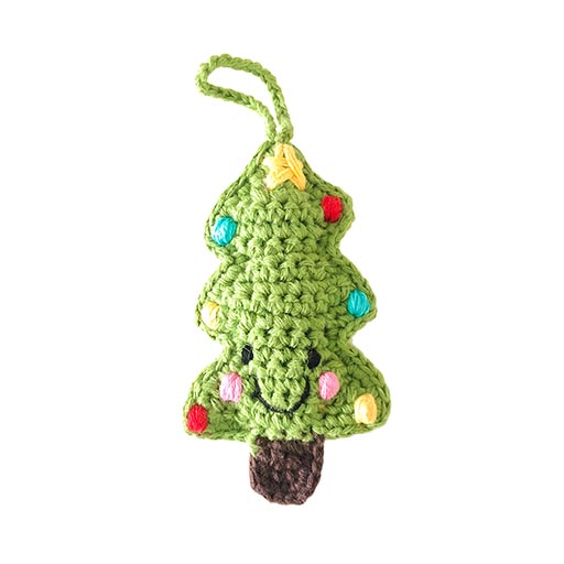 Knit Christmas Tree Ornament Pebble