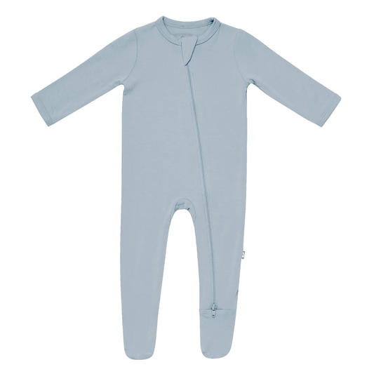 Kyte Baby Zippered Footie - Blue Fog