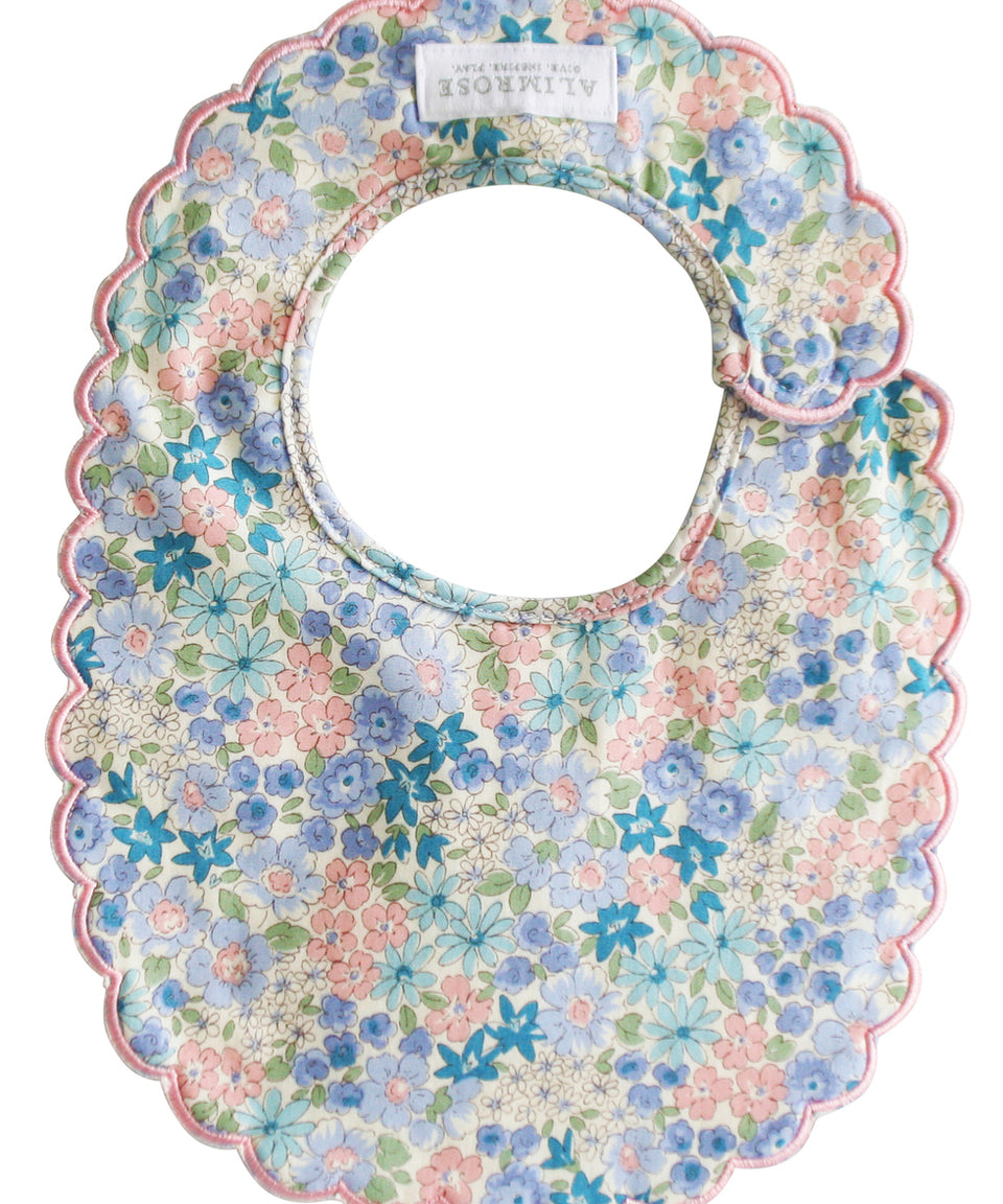 Alimrose Scallop Bib - Liberty Blue