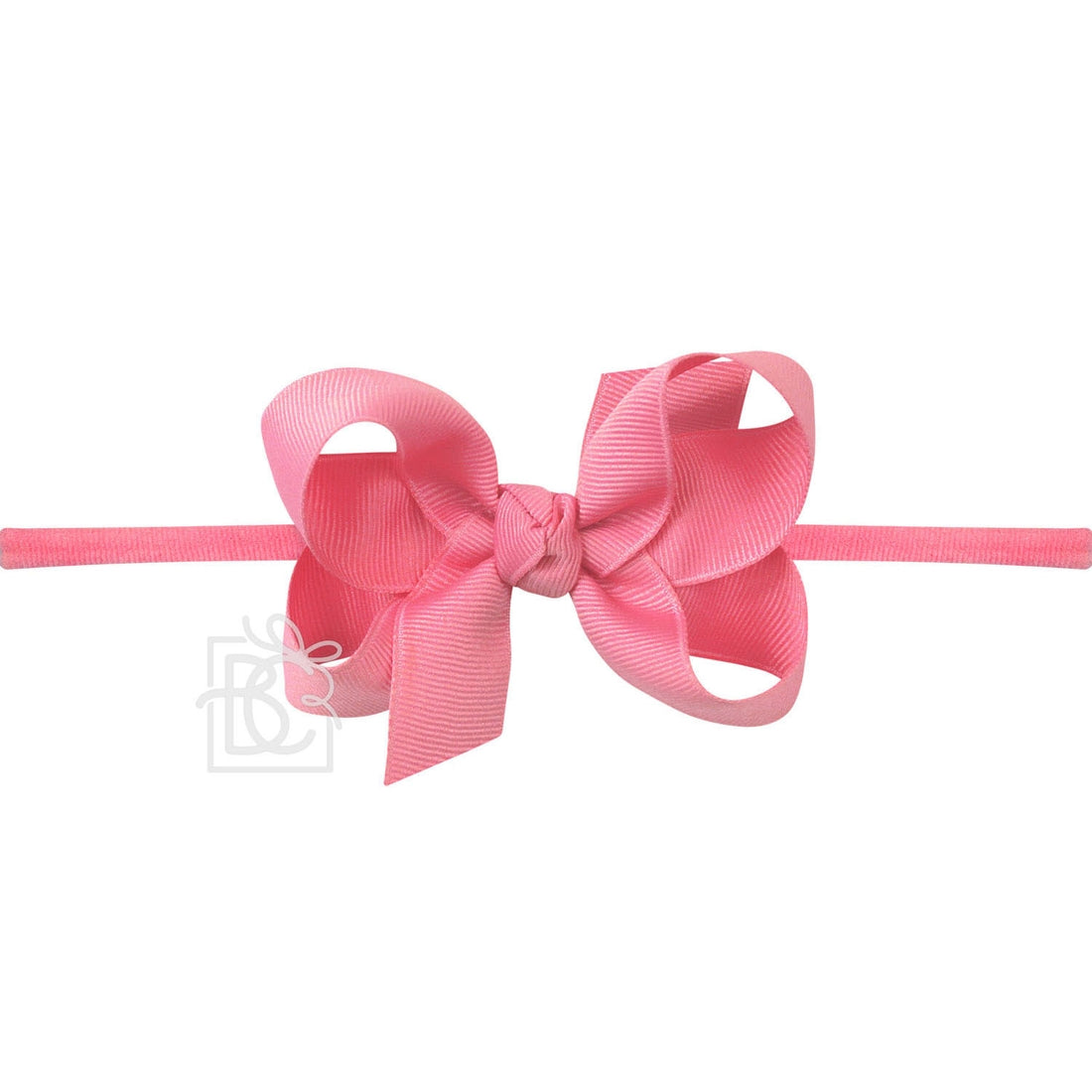 Medium Grosgrain Bow on Baby Headband - Hot Pink