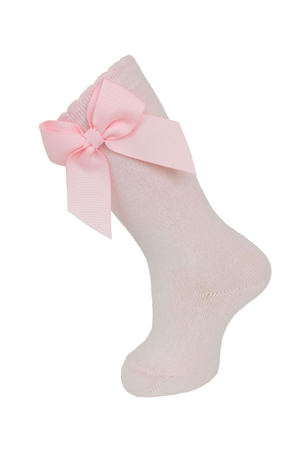 Pink Knee Socks with Bow