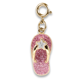 Gold Glitter Flip Flop Charm made by CHARM IT!