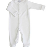 Nella Pima White Bubble Baby Footie