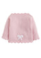 Pink sweater with white Bow Little English Dallas